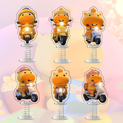 小さなカピバラ ルルクリエイティブ車の装飾品自転車電車スプリングシェーカー漫画デスクトップ装飾ギフト