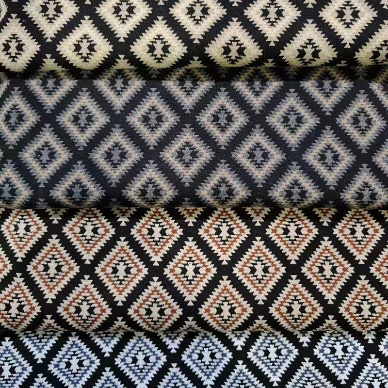 2025年秋冬新款针织提花面料 棋盘格字母爱心外套连衣裙半裙布料