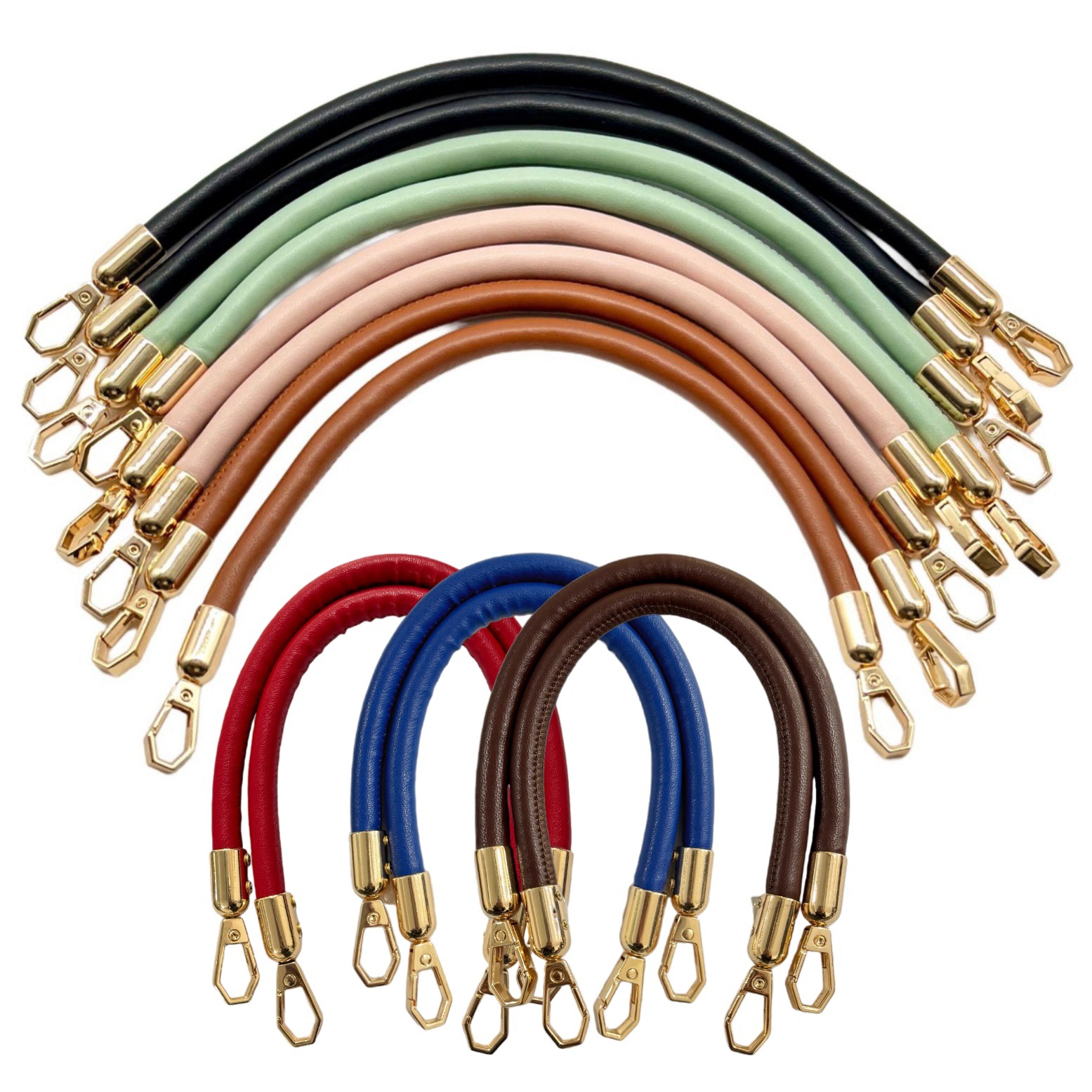 Quality Bag with Handle, Short Leather Rope Accessories, Round Rope Shoulder Strap, Armpit Bag, Hand Strap, Shoulder Bag Strap