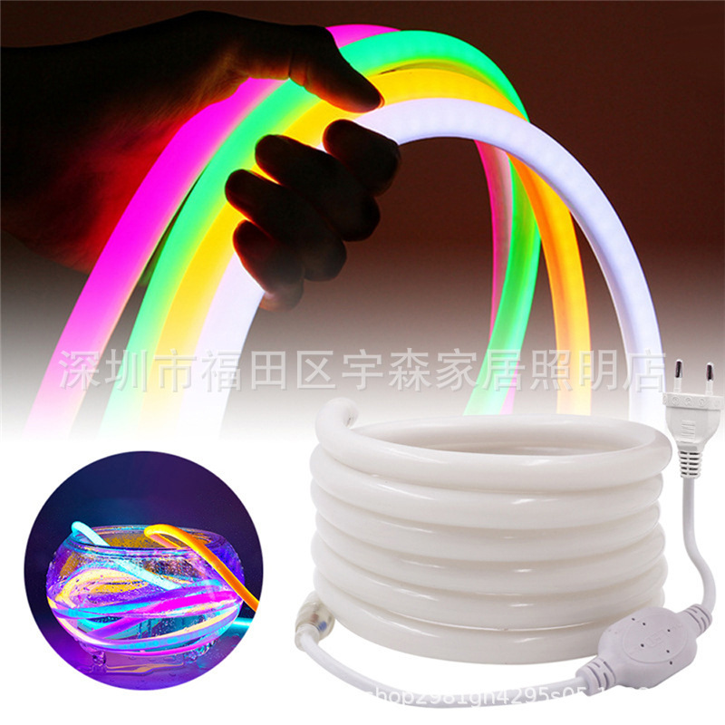 LED round high pressure light strip outdoor waterproof light strip 220V neon light strip 360 degree luminous light strip advertising light strip