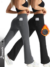 Q 71492 Fleece Flared Yoga Pants ���������٤�� ŷ���羳