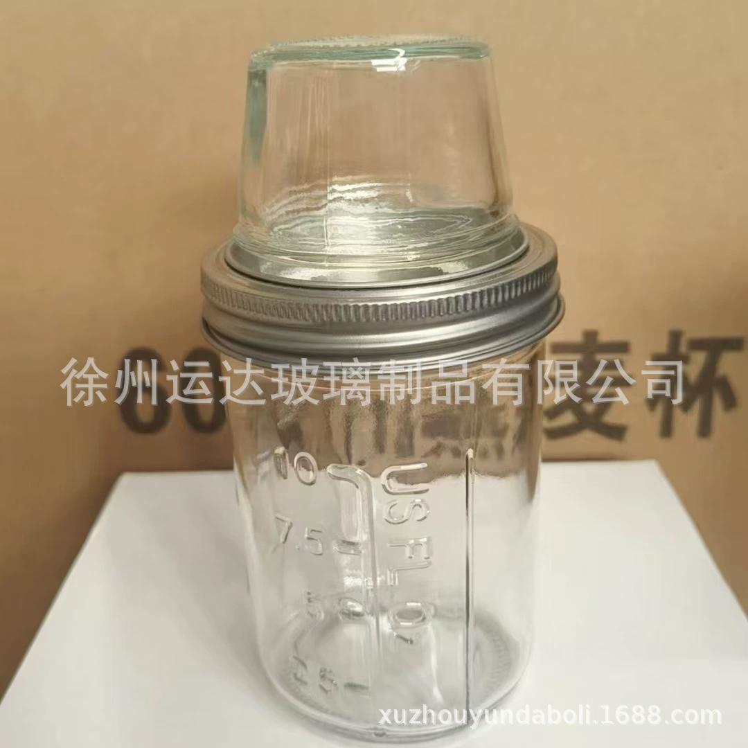 Кружка Overnight овсяная каша Amazon 16oz, чашка с ложкой, портативная стеклянная чашка, мера чашки, сепарация влажная/сухая, чашка с овсяной кашей