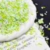 Green grass and flower mixed soft clay pieces