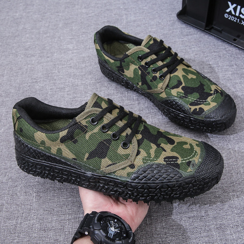 Wholesale training shoes for liberation, men's rubber bottom, wear-resistant construction site shoes, thick-soled rubber shoes, farmer working shoes, labor protection shoes wholesale