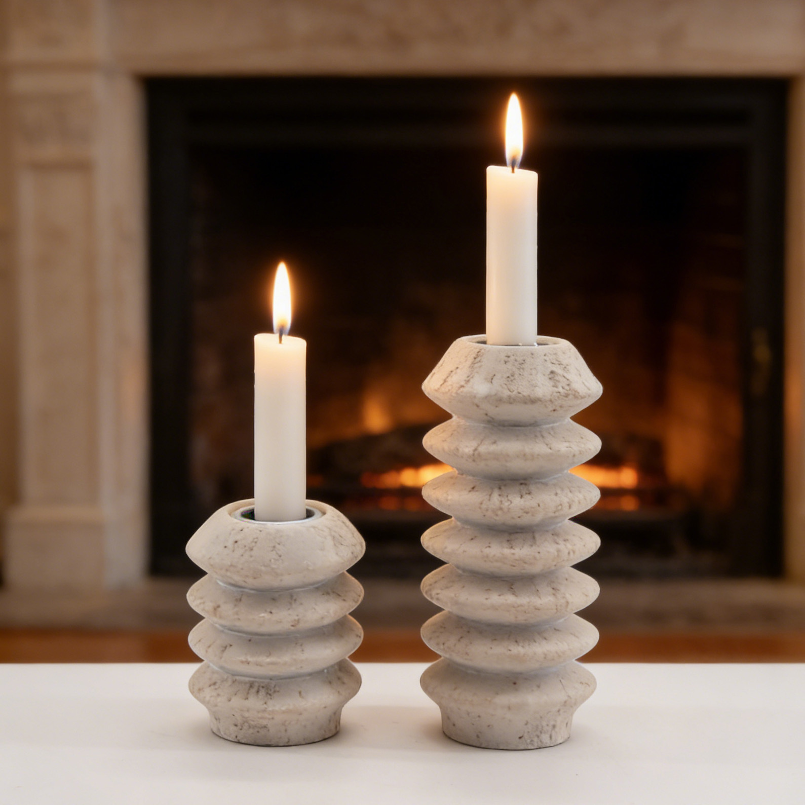 Nordic Plain Candle Holder Aromatherapy Candle Stand for Homestay Dining Table, Niche Romantic Ambiance Desktop Decoration Ornament, Cross-Border