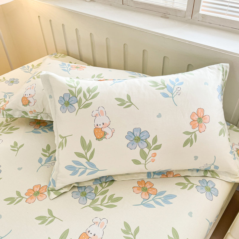 Funda de almohada de algodón de celebridades de Internet Un par de fundas de almohada de algodón 48x74cm Juego completo de fundas de almohada para un solo hogar Funda interior para mujer