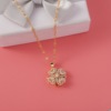 Universal accessory stainless steel, pendant, luxury accessories, new collection, does not fade, wholesale, micro incrustation, flowered, light luxury style