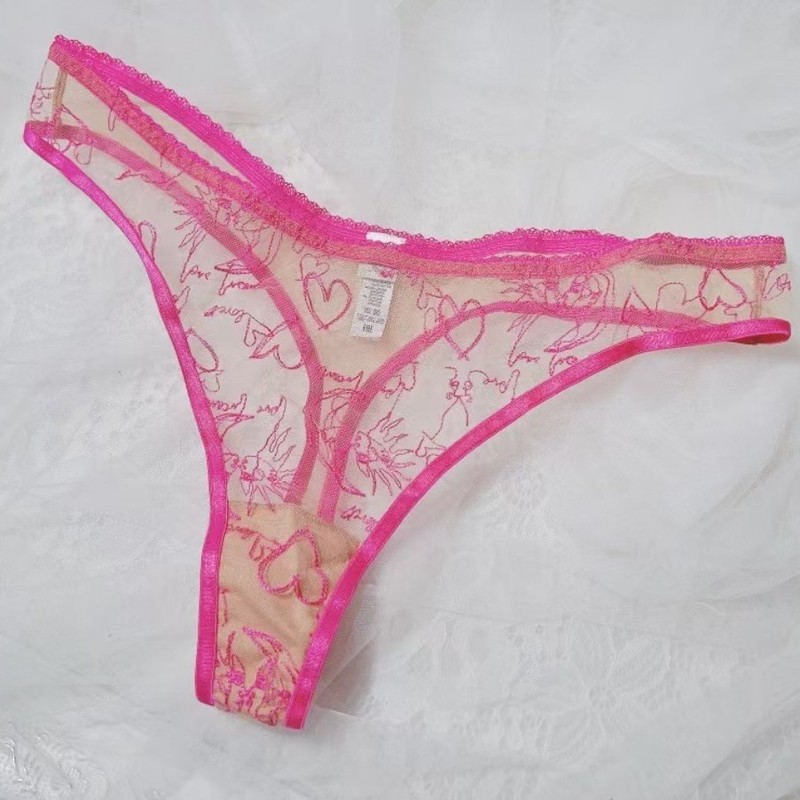 Italian luxury brand INC European and American Foreign trade original order tail ultra-thin embroidery sexy underwear thong
