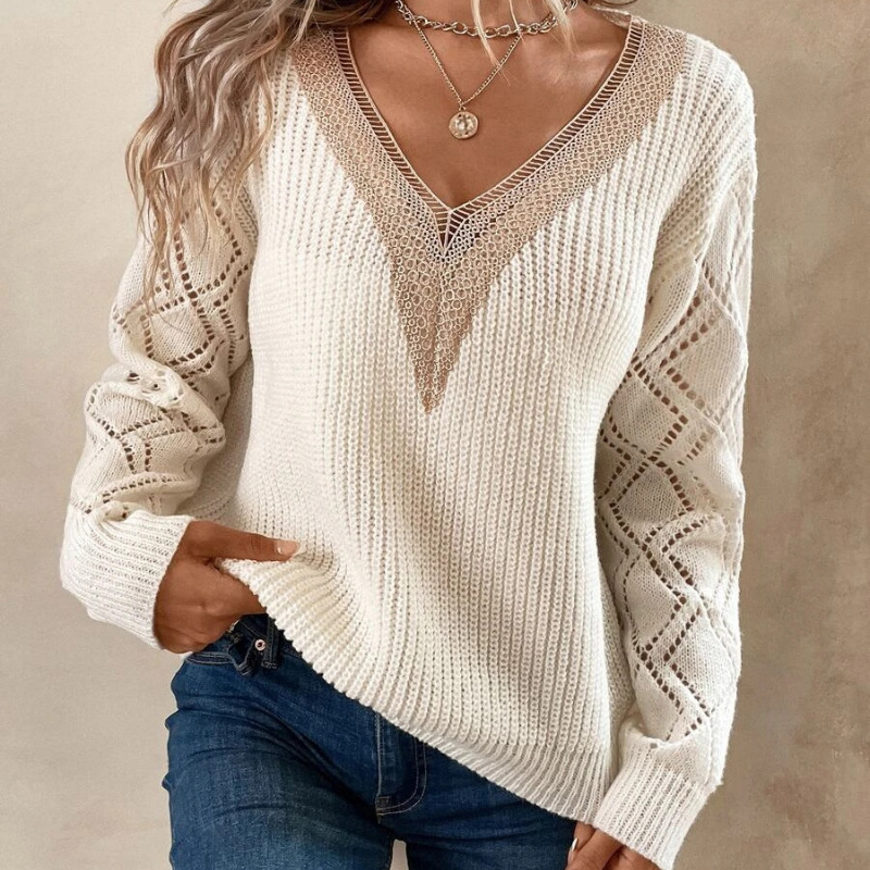 Regular Sleeve Sleeve Type Polyester Fabric Type Women's Sweater Long Sleeve Sweaters & Cardigans Rib-knit Casual Solid Color