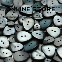 MOSN imitated beaded waterdrop two-eyelid button knitted cardigan double-sided faux fur coat outerwear trench coat decorative buttons