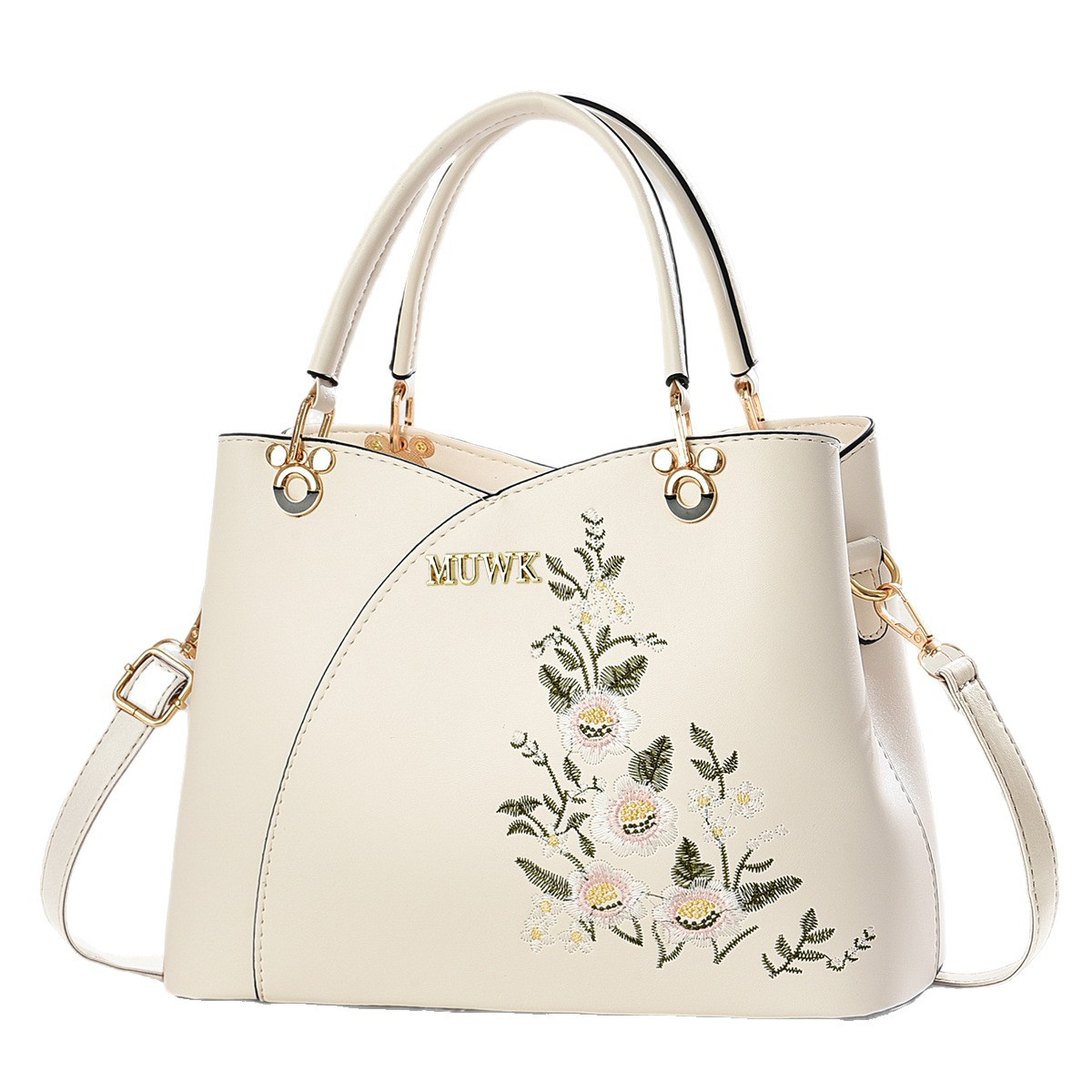 Bolsos de mujer con flores bordadas de fábrica, bolsos de mujer de tendencia de moda, bolsos de mensajero de un solo hombro con sentido de alta gama, bolsos de todo fósforo, mujeres image 6