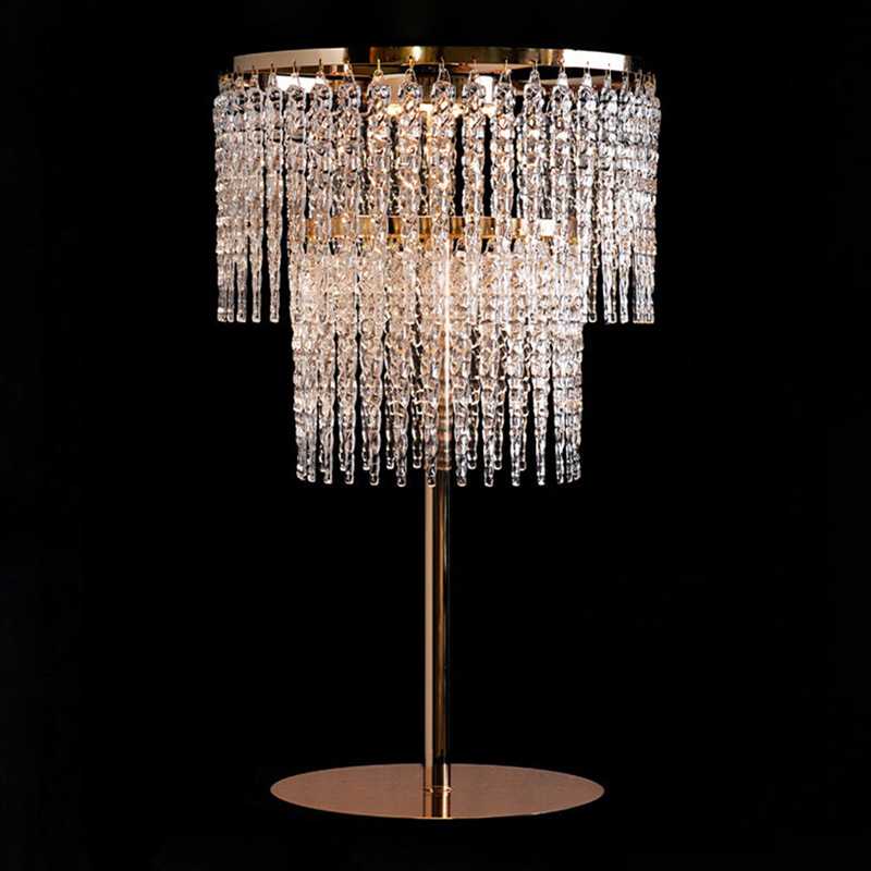 Accesorios de boda, flores de cristal, guía de carretera, postre de hierro, mesa, adornos de flores, decoración de la escena de la boda, estilo luminoso