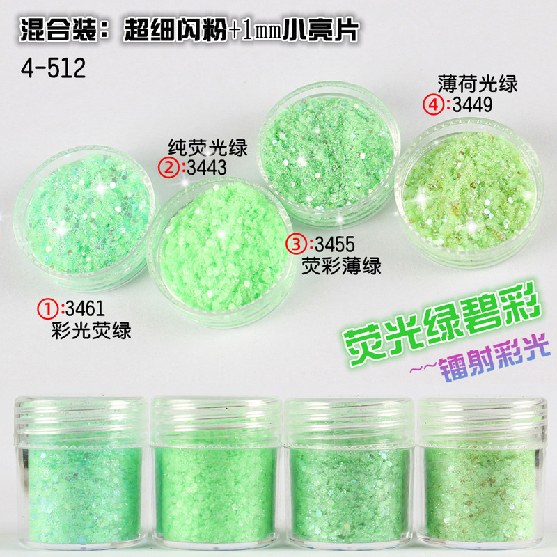 Nail art glitter sequins glitter powder gradient set Blue Purple 123mm mixed nail polish jewelry glue drop material Nail art glitter sequins glitter powder gradient set Blue Purple 123mm mixed nail polish jewelry glue drop material