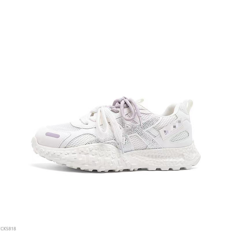Zapatos de entrenamiento transpirables de malla explosiva de verano de 2026 nuevos zapatos de mujer con suela gruesa aumentada zapatos deportivos casuales