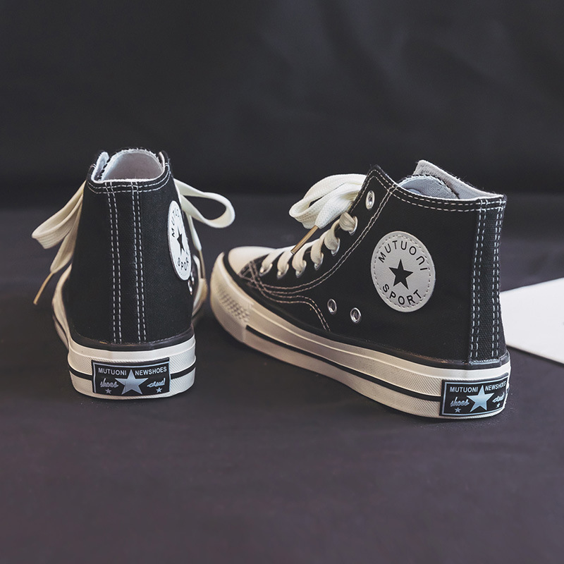 1970S Replica High-Top Canvas Shoes for Women Spring K-Style Versatile Casual Shoes Student Couple Style Cloth Shoes Trendy K19
