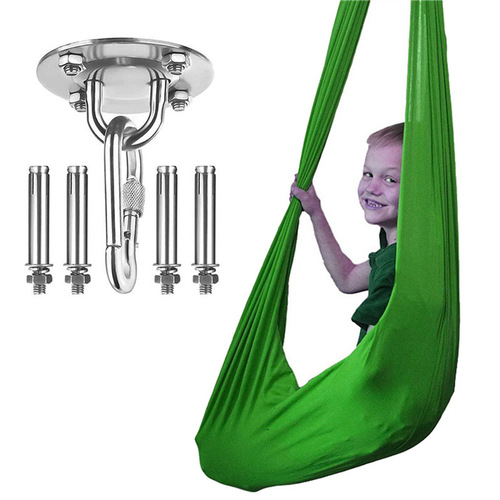 Amazon's best-selling elastic children's hammock indoor and outdoor yoga aerial leisure portable outdoor swing hammock