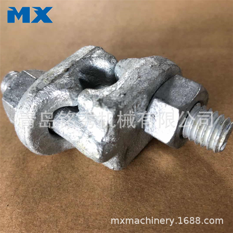 合式夹头钢丝绳夹头镀锌热浸锌HDG起重配件钢丝绳索具夹扣