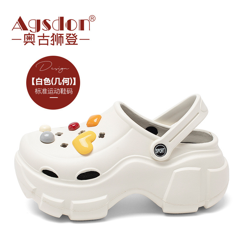 Augusto agujero zapatos mujer 2023 verano nuevo al aire libre moda muffin sandalias casual deportes sandalias moda