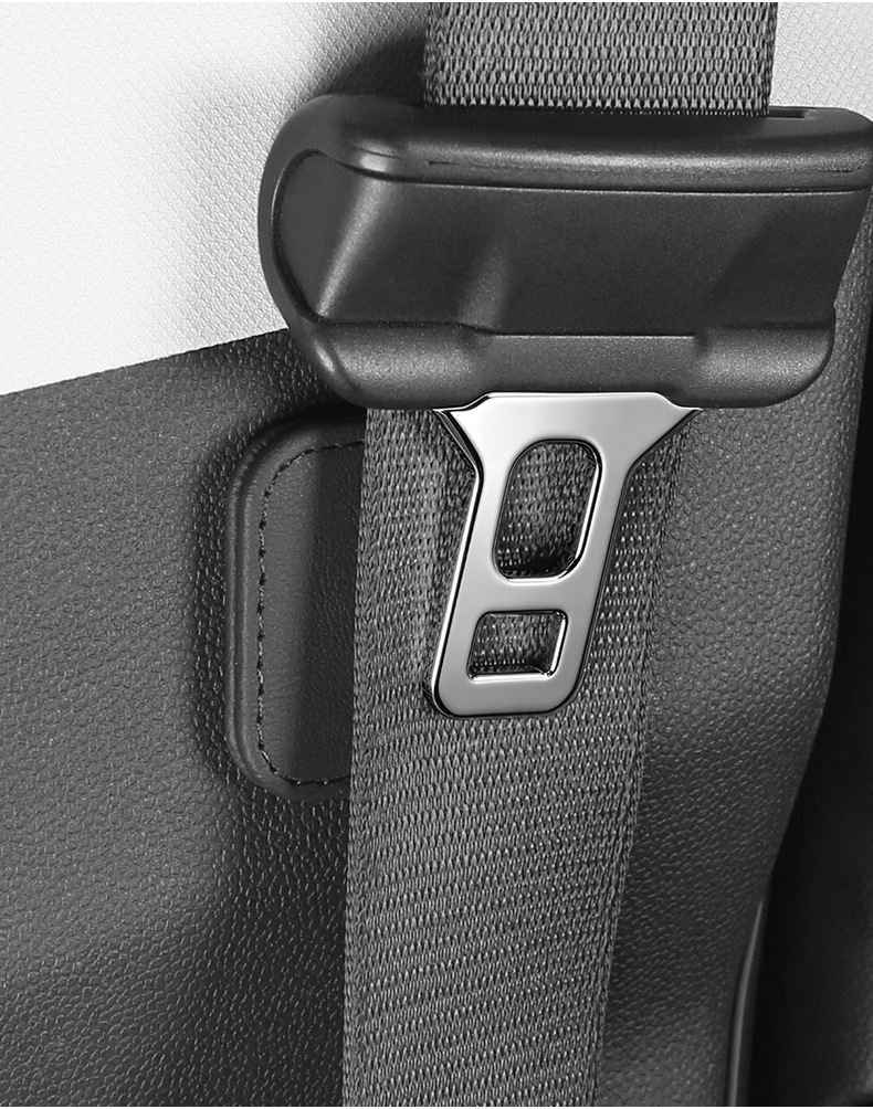 Magnetic safety belt limiter for car, anti-collision and noise-reducing fixing patch for car seat belt, interior accessories
