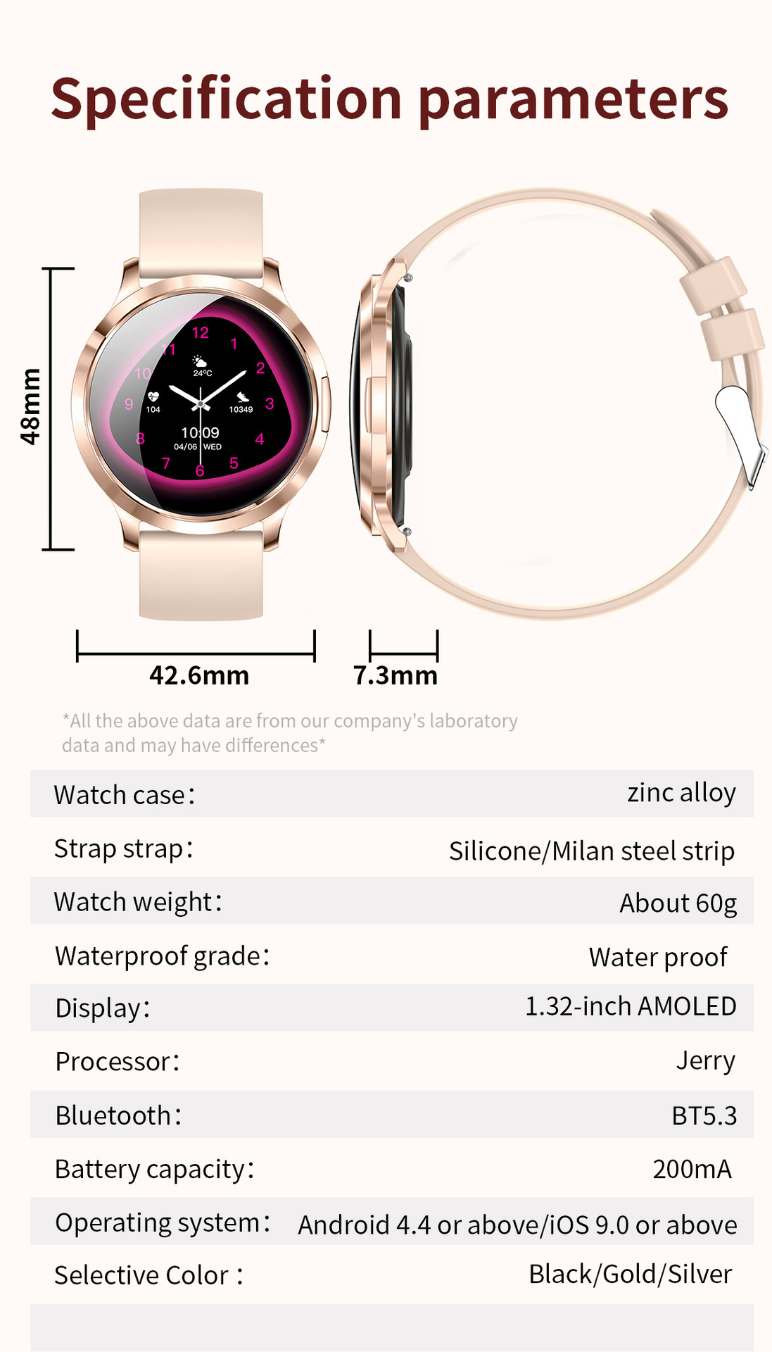 Smartwatch With Calling Function Heart Rate And Blood Pressure_voghion.com