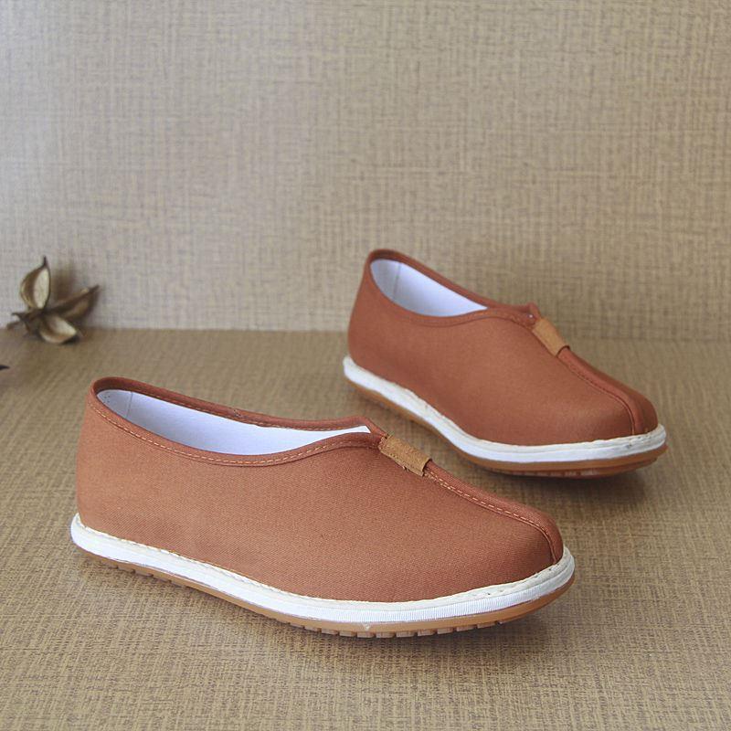 Chinese Style Old Beijing Multi-Layer Sole Cloth Shoes Men's Low-Top Monastic Layperson Shoes Monk Nun Shoes