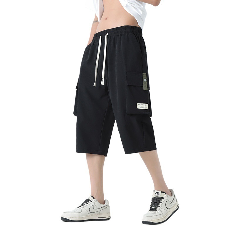 Pantalones casuales Pantalones cortos para hombres Pantalones cortos para herramientas Pantalones cortos para deportes casuales para hombres Bolsillos para herramientas Tendencia elástica de secado rápido