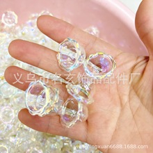 电镀UV 铃铛竖孔散珠串珠diy车挂手机链串珠笔配件铃铛饰品配件