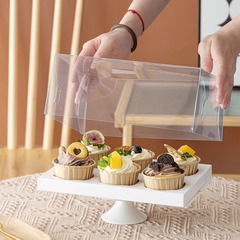 紙杯蛋糕包裝盒2/4/6/12粒裝透明天地蓋盒子馬芬杯杯子甜品打包盒