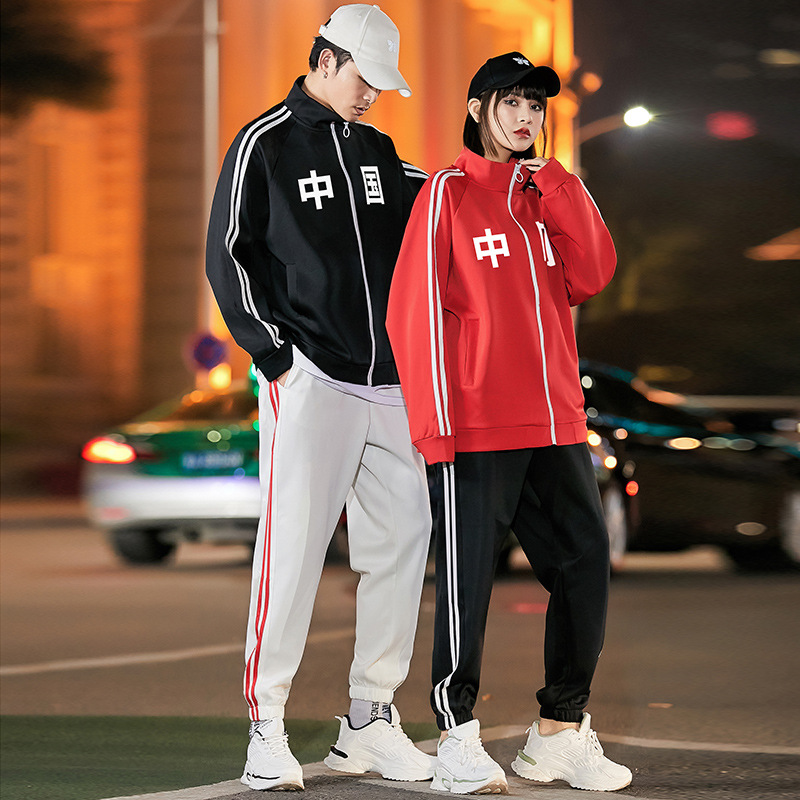 (2개) 스포츠 세트 남자 23 새 봄 · 가을 커플 투피스 스웨터 한국 학생 재킷 조수 캐주얼 교복 도매