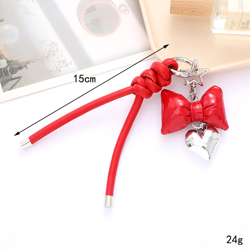 Nuevo tipo de cuerdas de cuero PU llavero colgante in bolsos de moda colgante cadena accesorios DIY tejido a mano