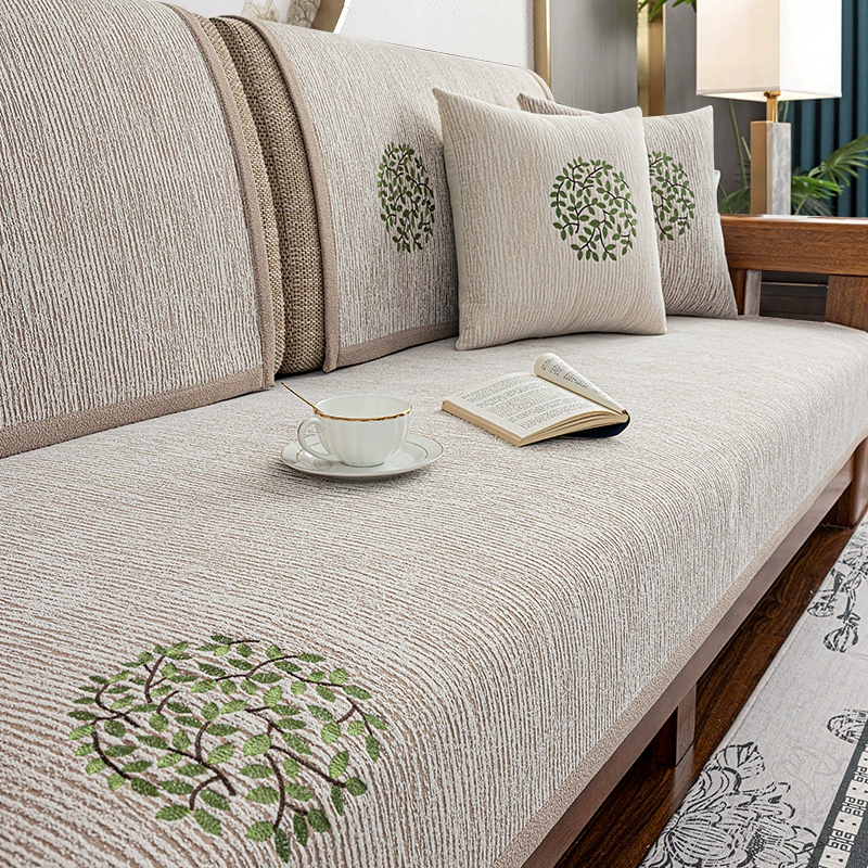 Новая подушка для дивана в китайском стиле, четырехсезонная подушка, чехол для дивана из синели, высококачественная ткань для чехла для дивана