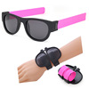 Silicone ring Bracelet Pops circle sunlight glasses outdoors Riding personality Foldable Vanguard Polarizer Sunglasses