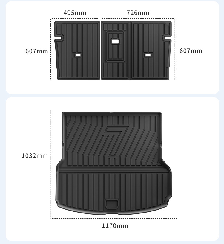 Suitable for 24-26 Models of Zeekr 007Gt Car Floor Mats, Tpe Floor Mats, Trunk Mats, Environmentally Friendly Seat Back Cushions