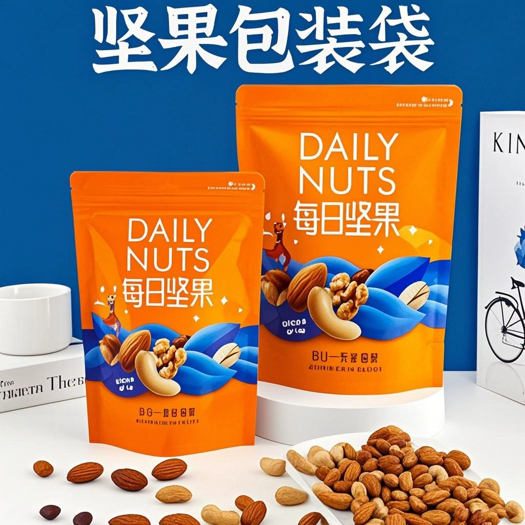 Универсальные самозаклеивающиеся стоячие пакеты для орехов (фисташки, кедровые орехи, миндаль, пекан, сухофрукты), 250 г/500 г