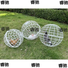 可滾動塑料圓形雞籠球形兔籠兒童養小動物圓形網紅走地創意雞籠子