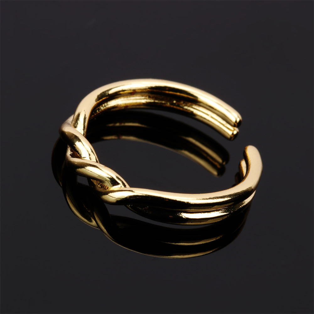 Wholesale Fashion Twist-shaped Opening Adjustable Ring display picture 7