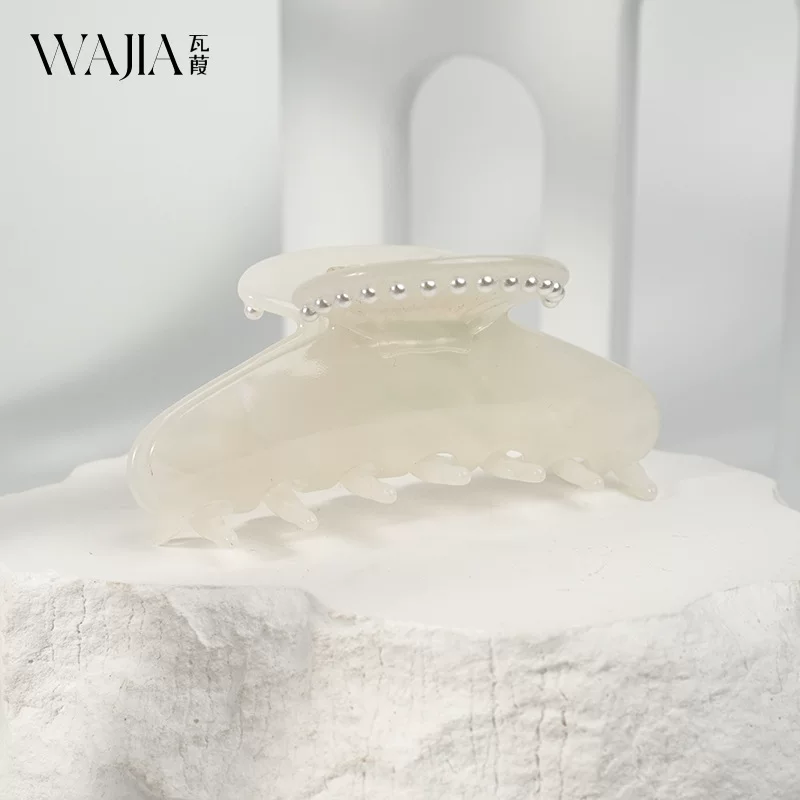 Крабовая булавка с жемчужиной, заколка для волос, акула, Hairpin, французский стиль, стиль легкой роскоши, стиль высокого качества