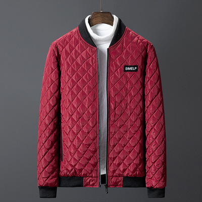 2021 new pattern Youth man leisure time cotton-padded clothes monolayer coat Korean Edition Youth keep warm Windbreaker coat