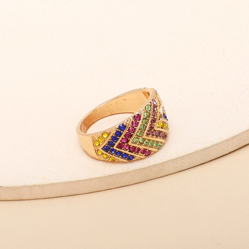 7g Weight Women'S Gender Gold, Silver Color Wholesale Jewelry Color Rhinestone Ring Nihaojewelry 4
