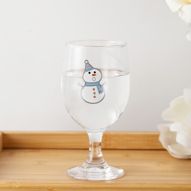 Christmas Copa de Navidad Copa de vino de vidrio para el hogar Copa de agua de vidrio resistente al calor Taza de cerveza enana