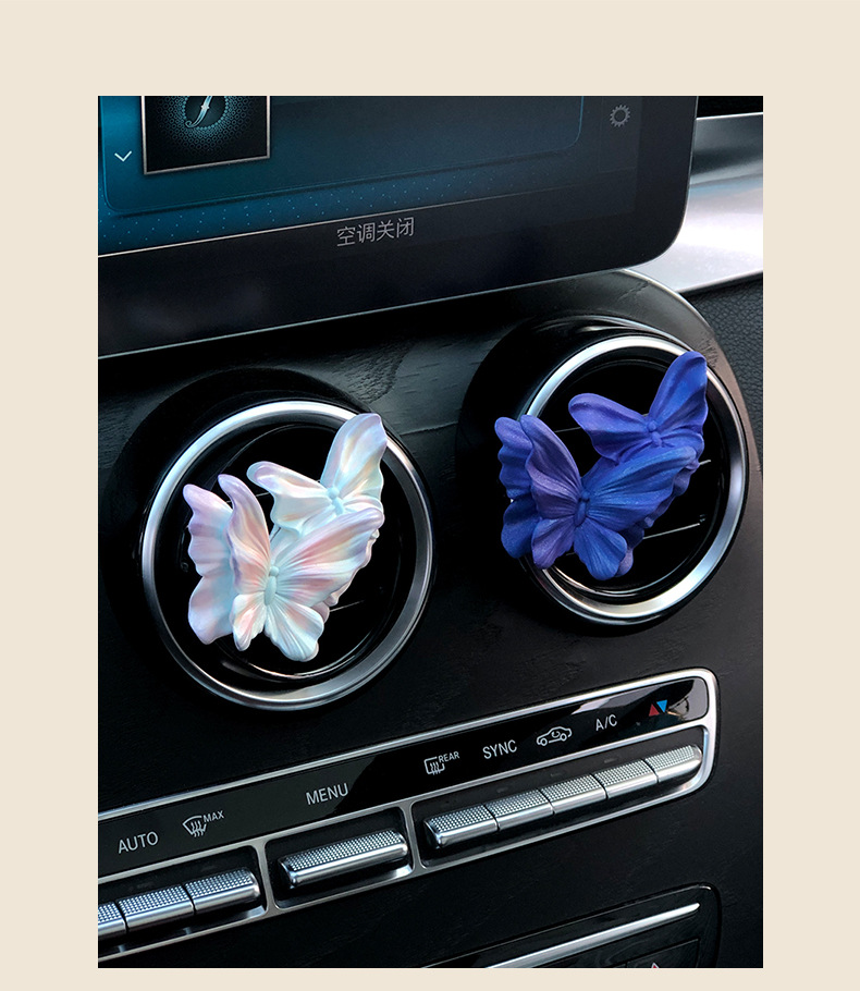 Butterfly Car Aromatherapy Air Outlet Decoration Car Perfume High-grade Fragrance Expansion Stone Car Accessories Ornaments Gift for Women