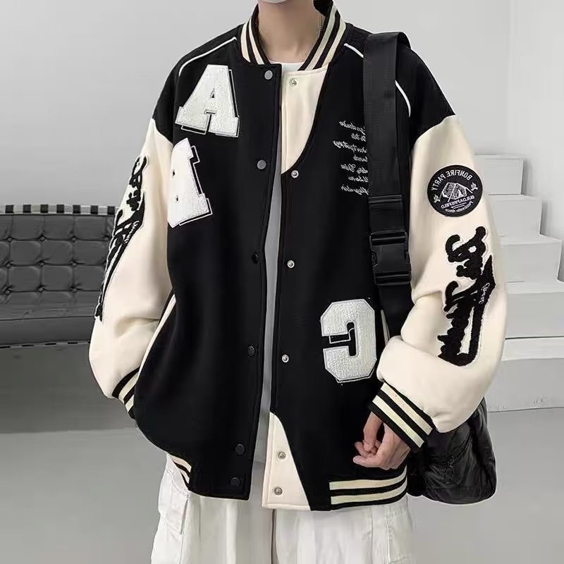 棒球服外套男春秋2023新款高街初高中学生夹克ins潮百搭上衣