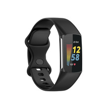 适用fitbit charge6/charge5官方款硅胶表带智能运动手环带现货批