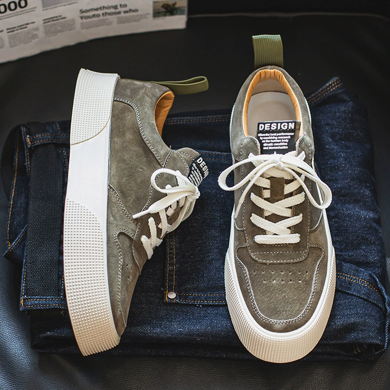 Инструментальная обувь, Мужская британская Классическая кожаная повседневная обувь в стиле ретро, Мужская обувь для похудения с низким верхом и низкой толстой подошвой в Корейском стиле