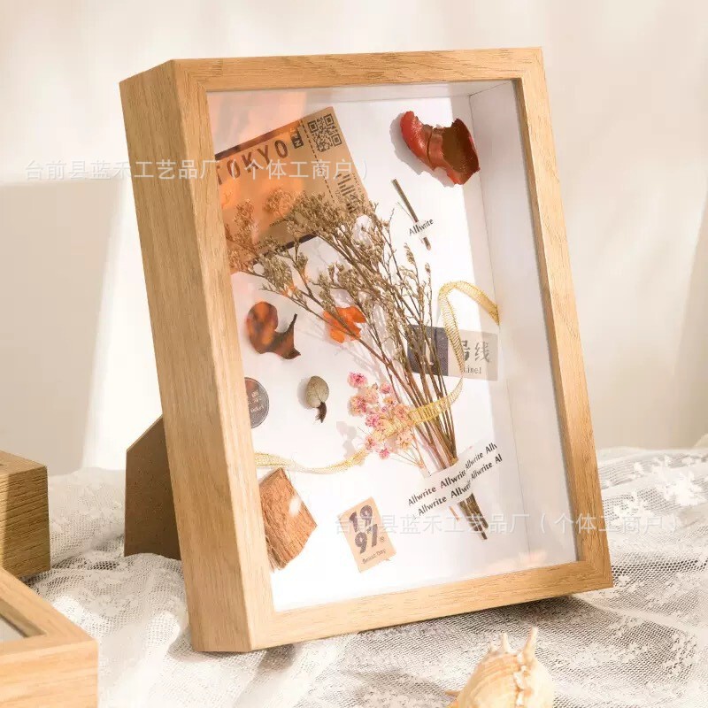 Wholesale Three-Dimensional Hollow Dried Flower Frame, Handmade Large Picture Frame, Display Stand, Preserved Flower Butterfly Specimen Frame, DIY Frame