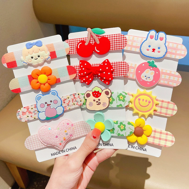 Children's cartoon cute short hair accessory with velcro, bangs