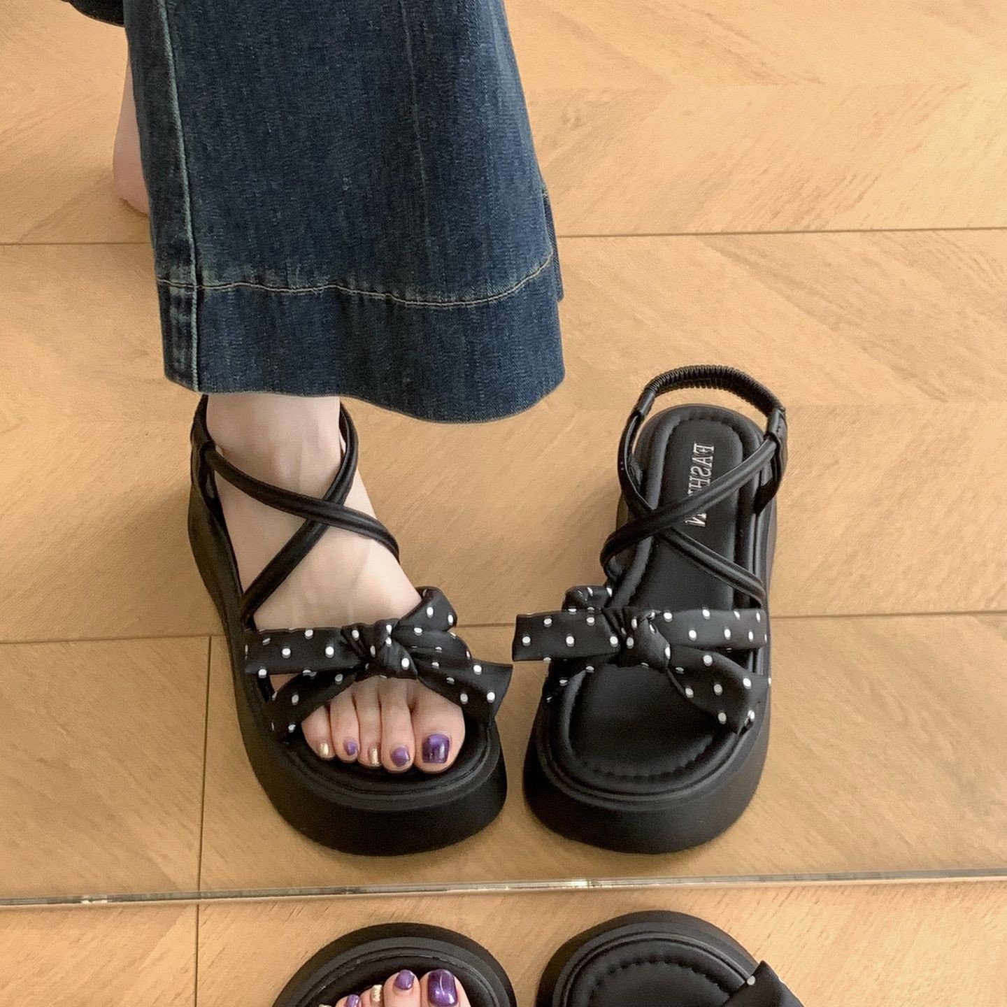2026 primavera nueva sandalias de playa casuales de suela gruesa sandalias velcro suaves sandalias adelgazantes sandalias para mujeres