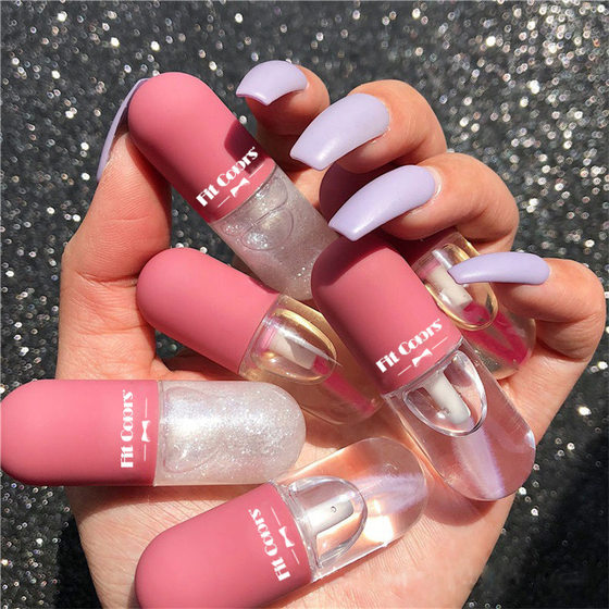 Fit Colors mini capsule lip gloss moisturizing transparent color-changing projectile abundant lip gloss oil cross-border AliExpress