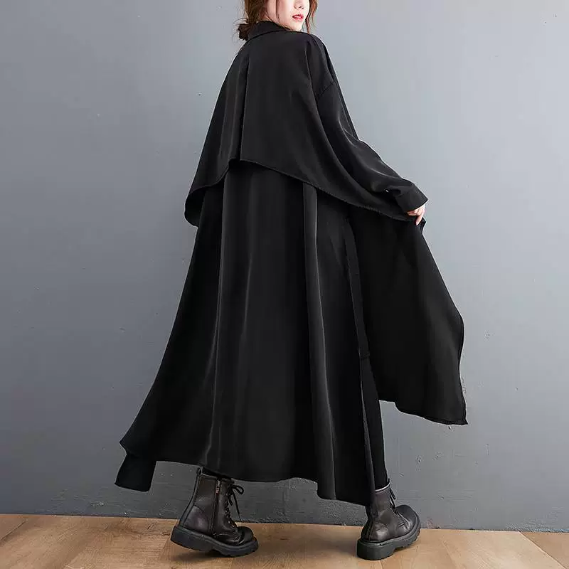 Весенняя длинная юбка, рубашка, платье, оверсайз, plus size
