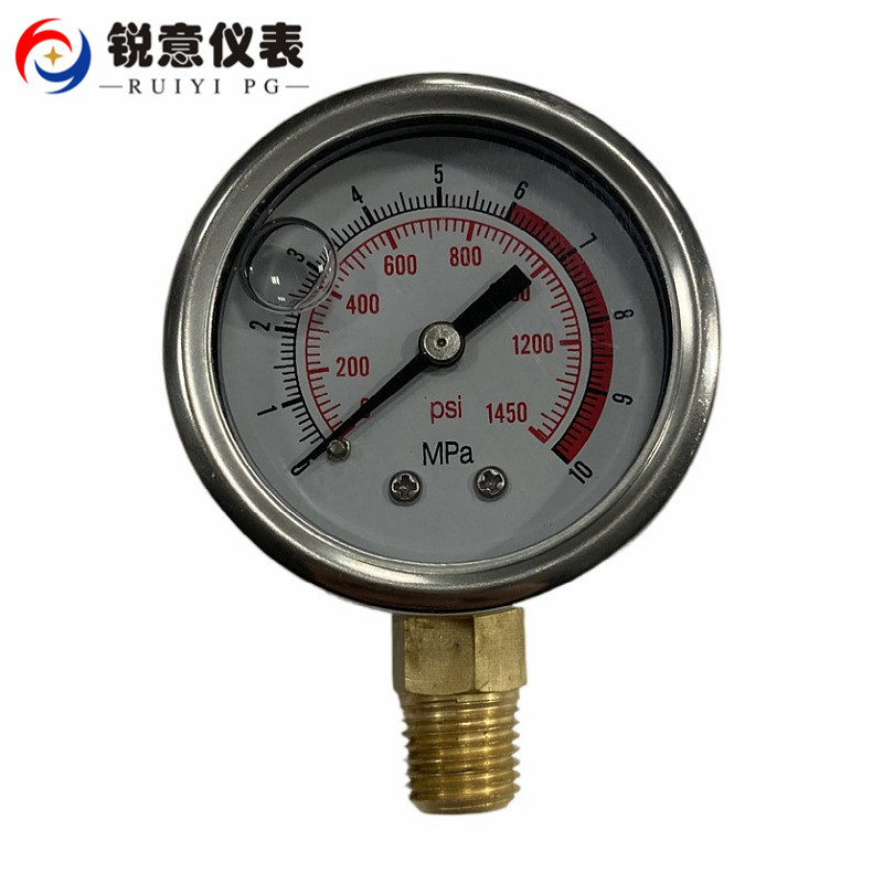 10MPA 1450PSI耐震压力表 抽水泵压力表清洗机 YN50耐震压力表